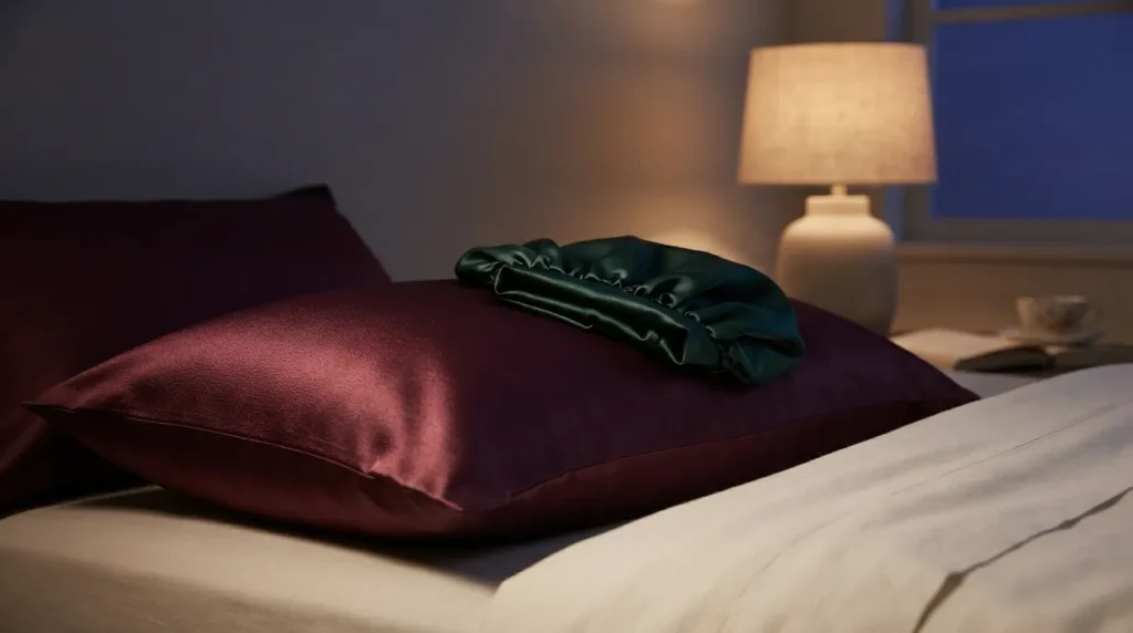 Satin pillowcase for 2C hair