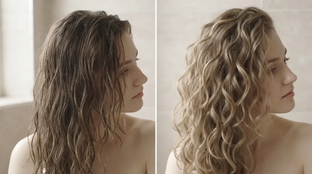 Thin 2C hair routine with Skala leave-in