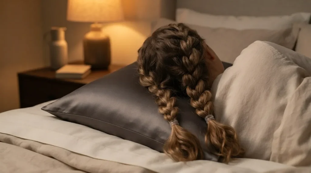 Overnight braids for 2C hair