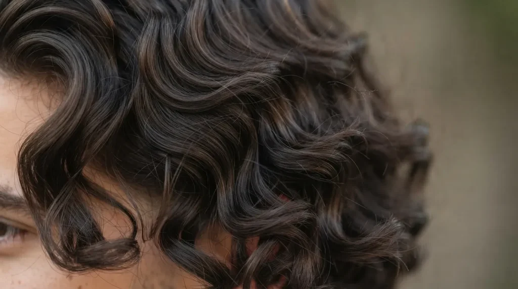 natural 2C hair texture for men