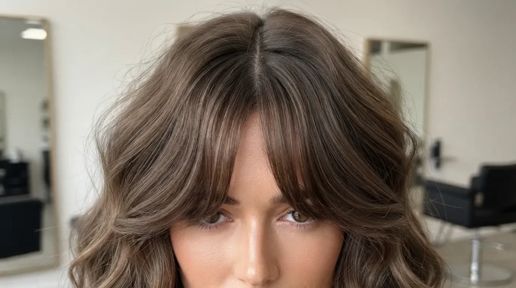 2C hair with curtain bangs