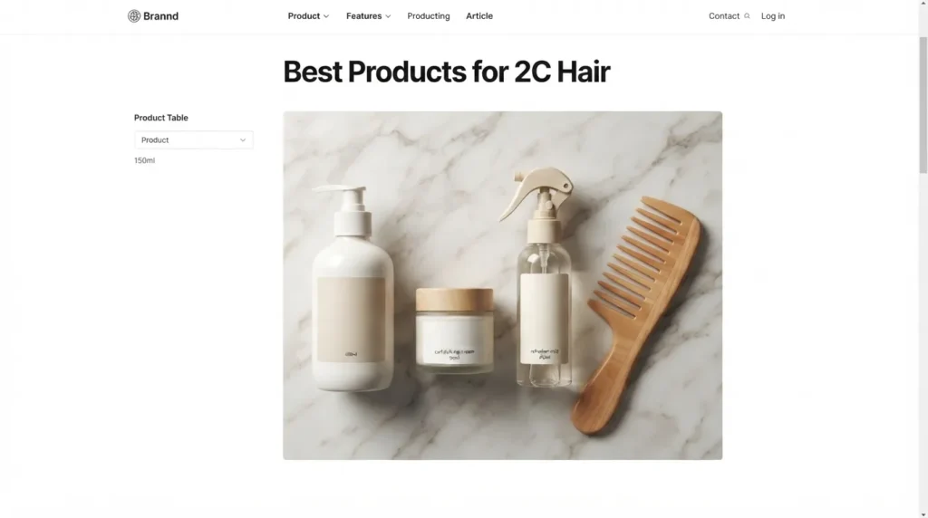 Best Products for 2C Hair