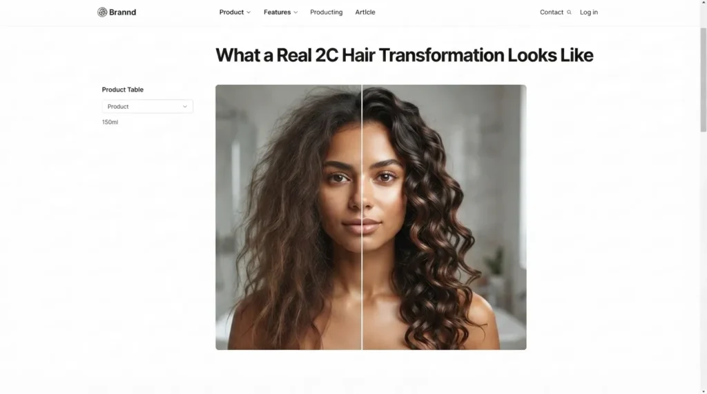 What a Real 2C Hair Transformation Looks Like