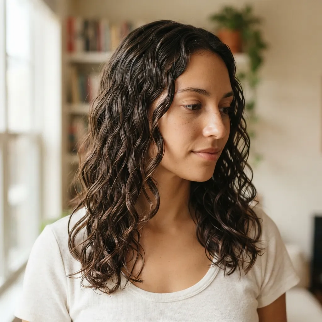 how to care for 2C hair with defined waves