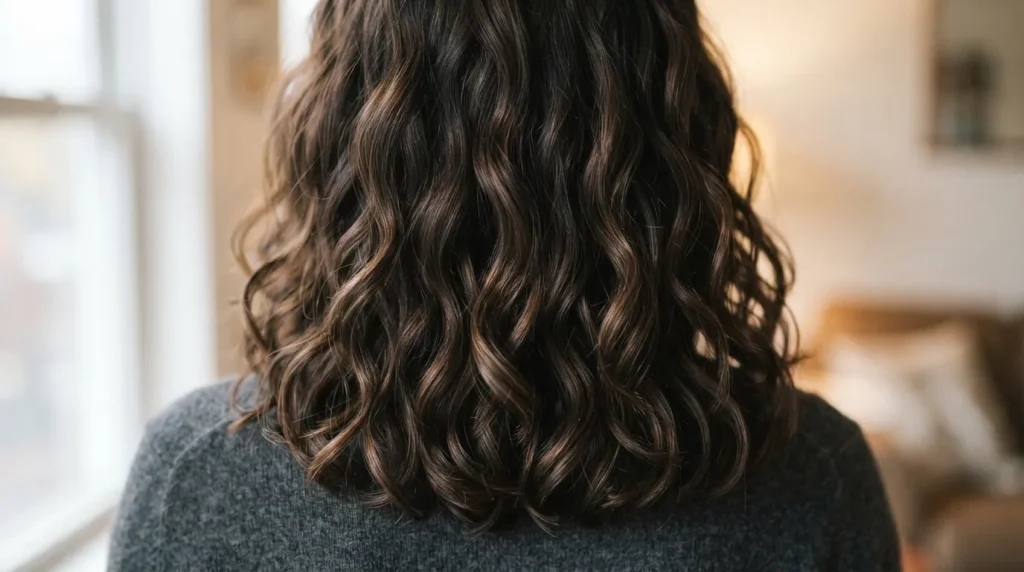 2C wavy hair with defined waves