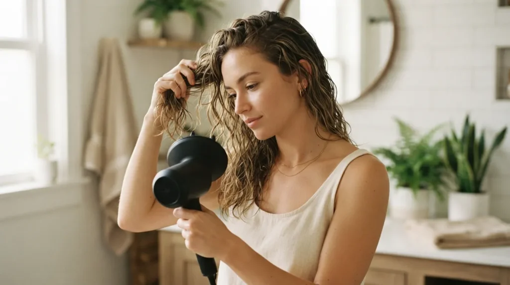How to Blow Dry 2C Hair Without Frizz