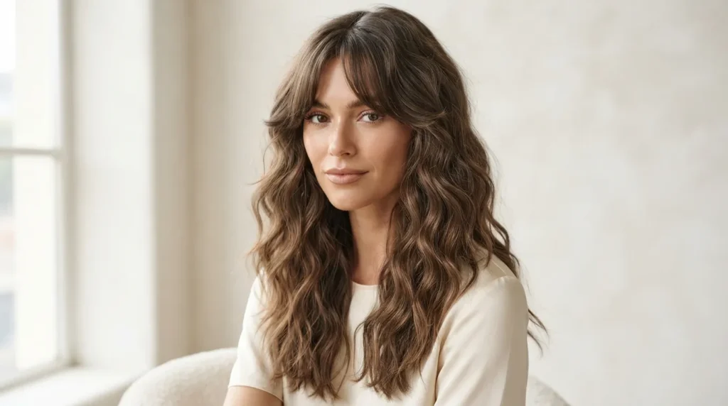 2C hair with bangs and curtain bangs